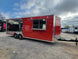 8.5' X 24' Concession Trailer Victory Red BBQ Event Catering With 12' Railed Porch - SLE Equipment - 3