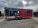 8.5' X 24' Concession Trailer Victory Red BBQ Event Catering With 12' Railed Porch - SLE Equipment - 4
