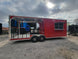 8.5' X 24' Concession Trailer Victory Red BBQ Event Catering With 12' Railed Porch - SLE Equipment - 4
