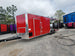 8.5' X 24' Concession Trailer Victory Red BBQ Event Catering With 12' Railed Porch - SLE Equipment - 9