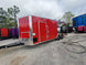 8.5' X 24' Concession Trailer Victory Red BBQ Event Catering With 12' Railed Porch - SLE Equipment - 9