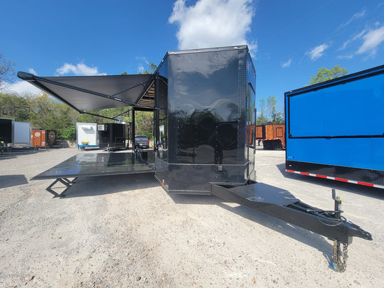 8.5' X 24' Black With Blackout Custom Stage Trailer - SLE Equipment - 2
