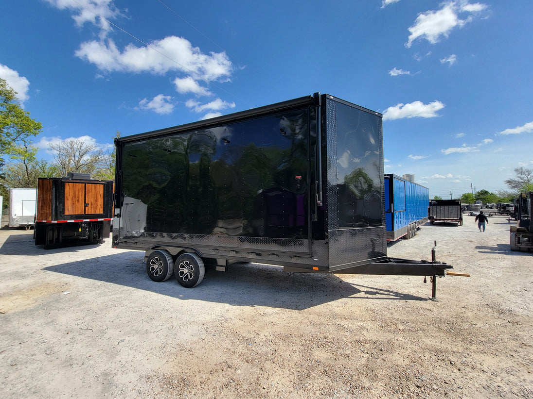 8.5' X 18' Black With Blackout Deck Over Stage Trailer - SLE Equipment - 4