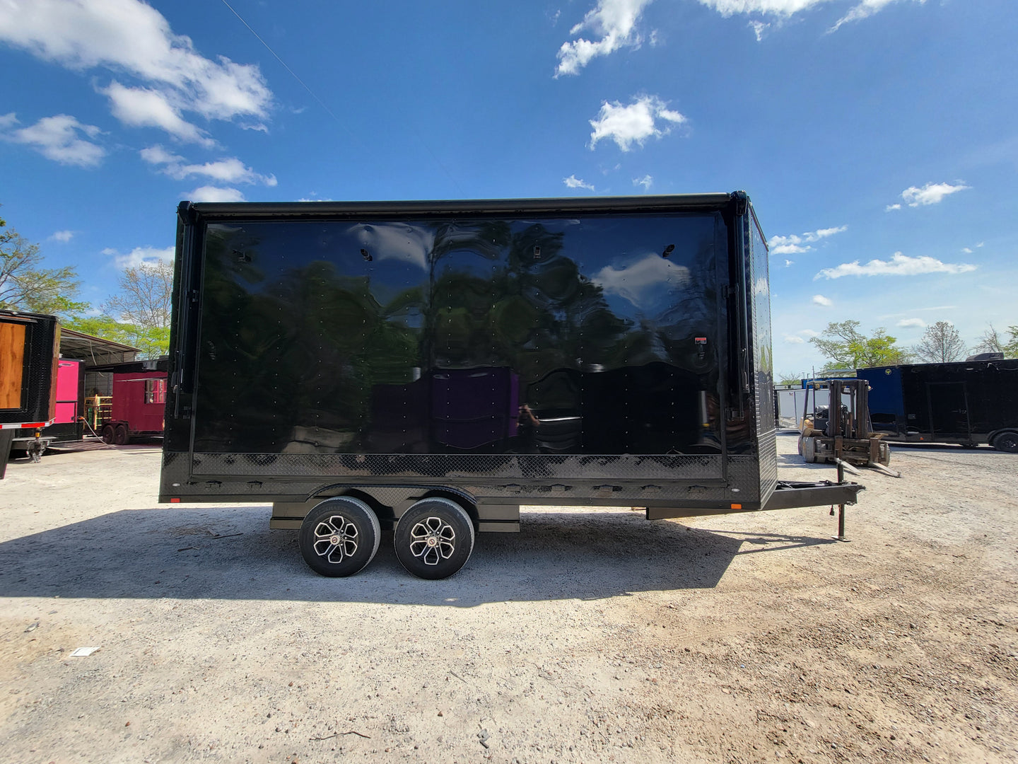8.5' X 18' Black With Blackout Deck Over Stage Trailer - SLE Equipment - 5
