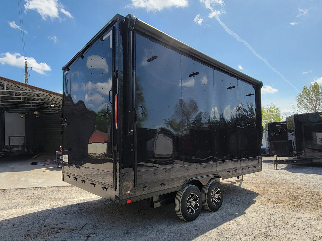 8.5' X 18' Black With Blackout Deck Over Stage Trailer - SLE Equipment - 6