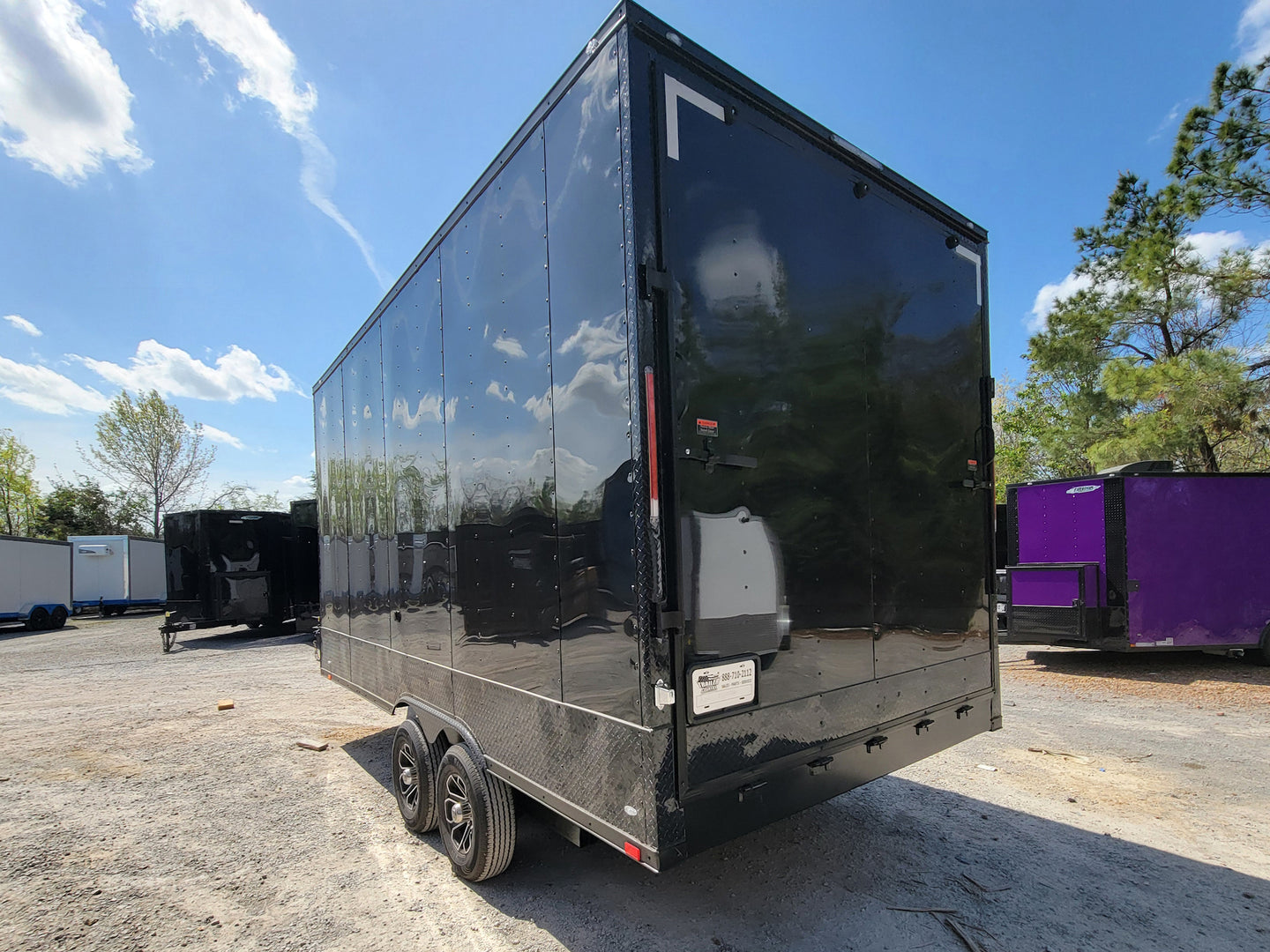 8.5' X 18' Black With Blackout Deck Over Stage Trailer - SLE Equipment - 8