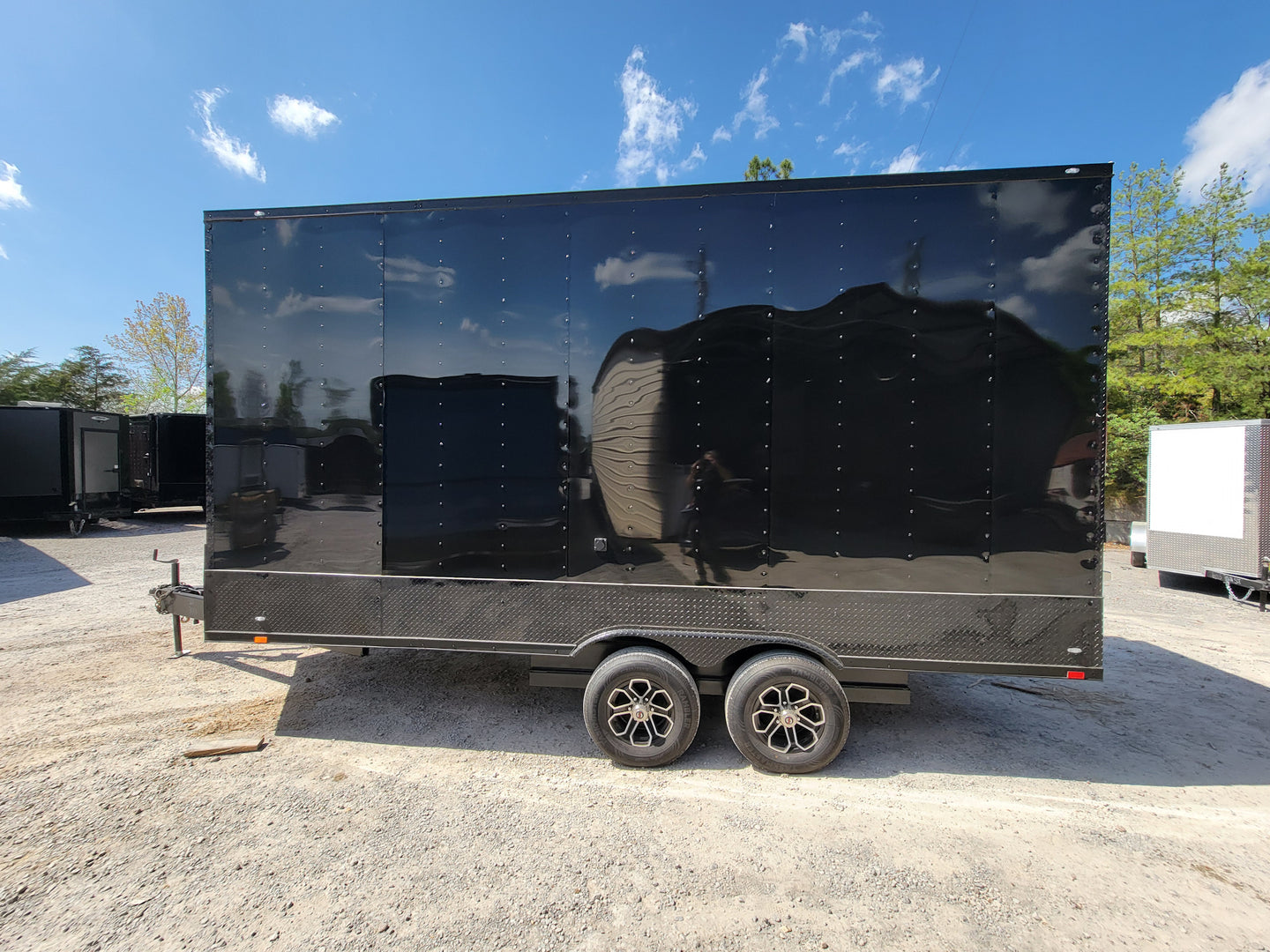 8.5' X 18' Black With Blackout Deck Over Stage Trailer - SLE Equipment - 9