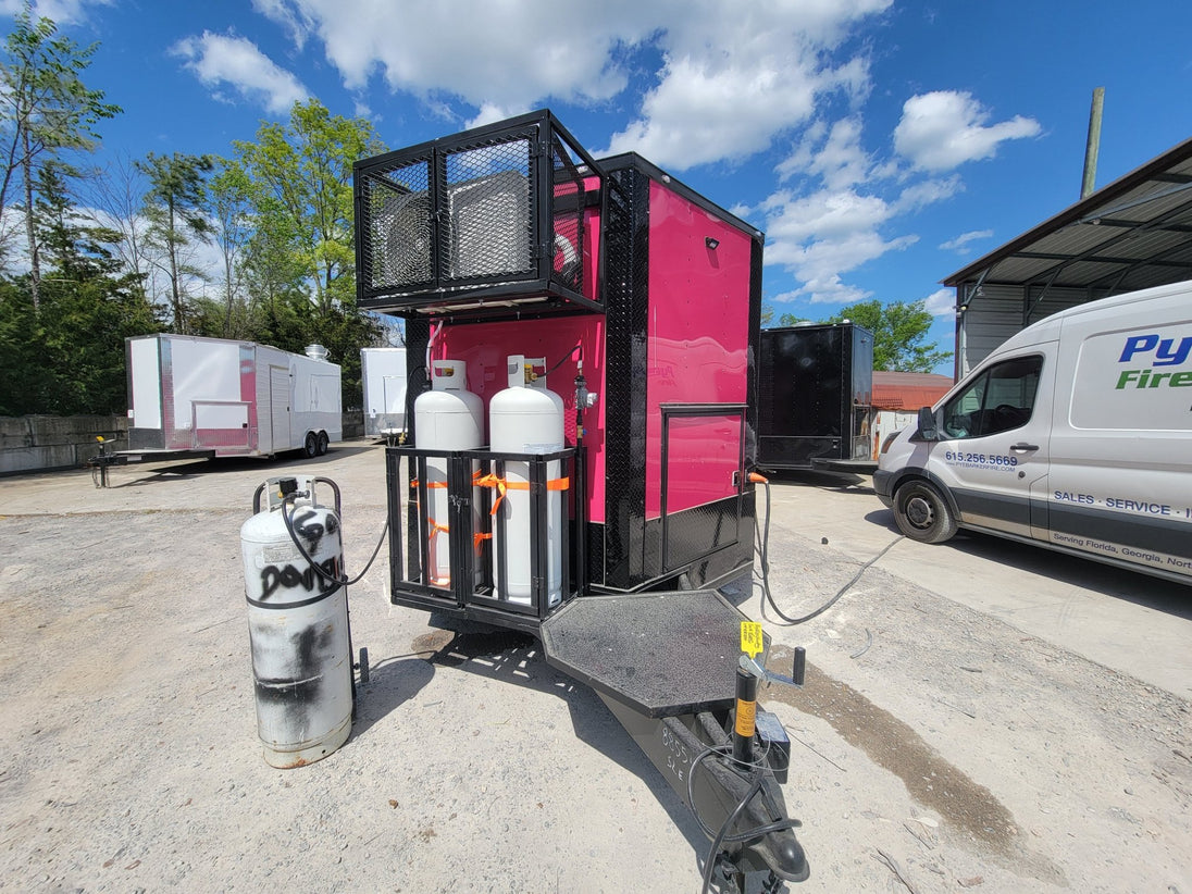 8.5' X 24' Pink With Blackout Concession Trailer Food Event Catering - SLE Equipment - 2