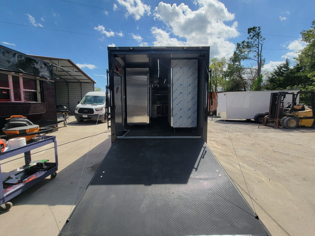 8.5' X 24' Pink With Blackout Concession Trailer Food Event Catering - SLE Equipment - 7