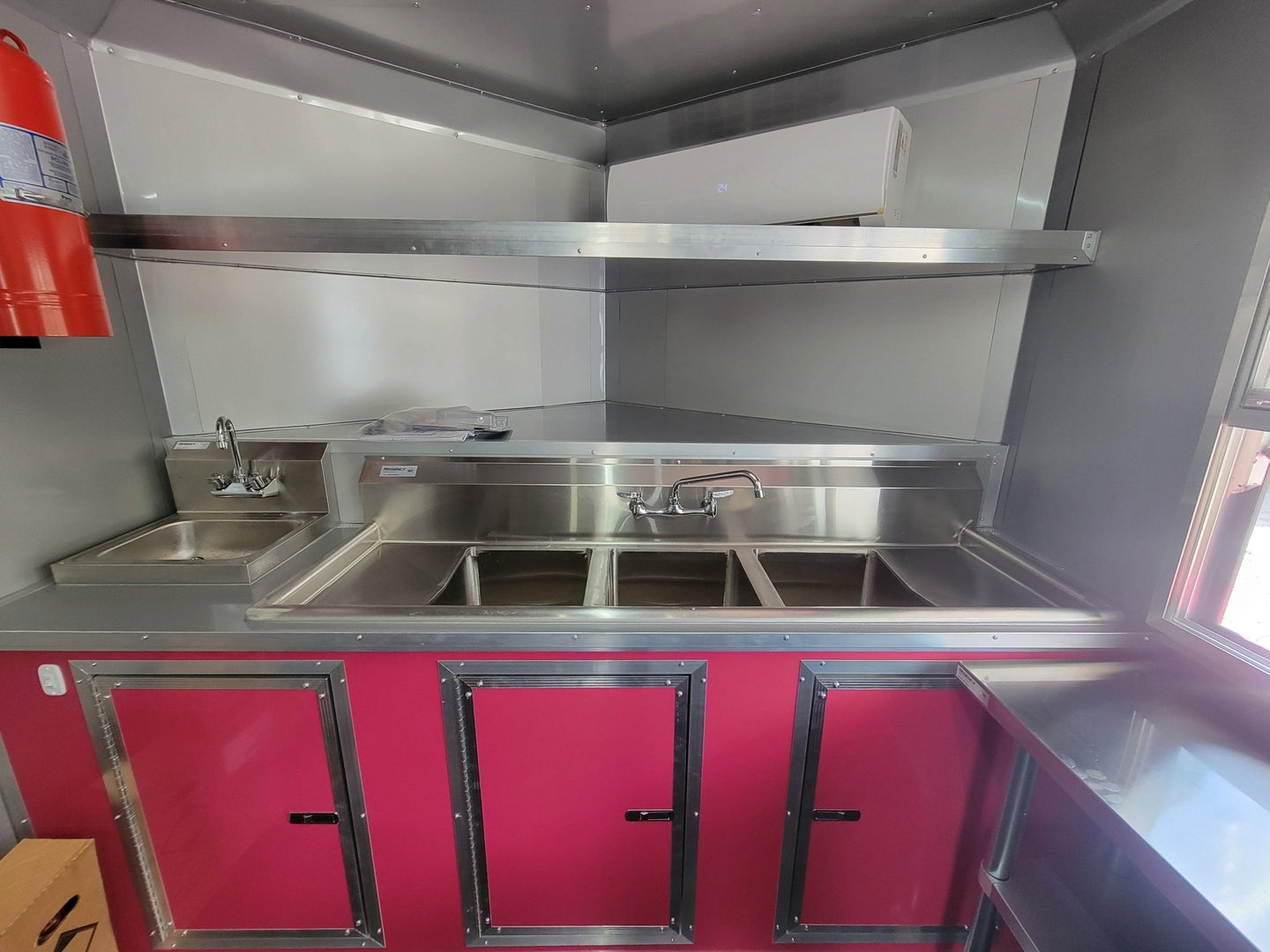 8.5' X 24' Pink With Blackout Concession Trailer Food Event Catering - SLE Equipment - 14