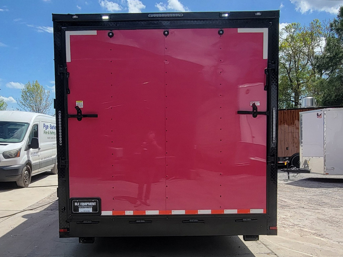 8.5' X 24' Pink With Blackout Concession Trailer Food Event Catering - SLE Equipment - 19