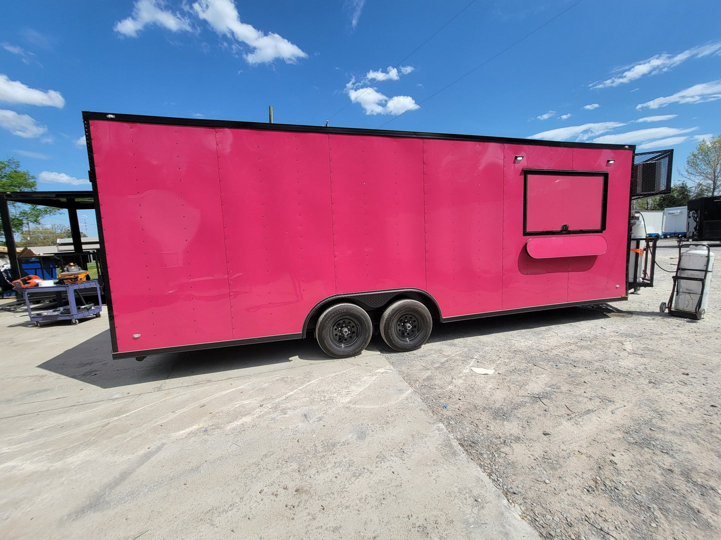 8.5' X 24' Pink With Blackout Concession Trailer Food Event Catering - SLE Equipment - 21