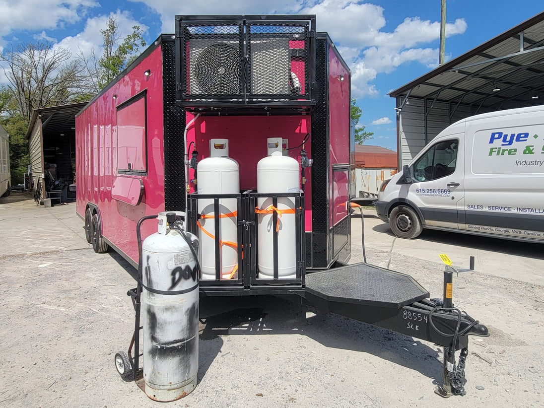 8.5' X 24' Pink With Blackout Concession Trailer Food Event Catering - SLE Equipment - 22