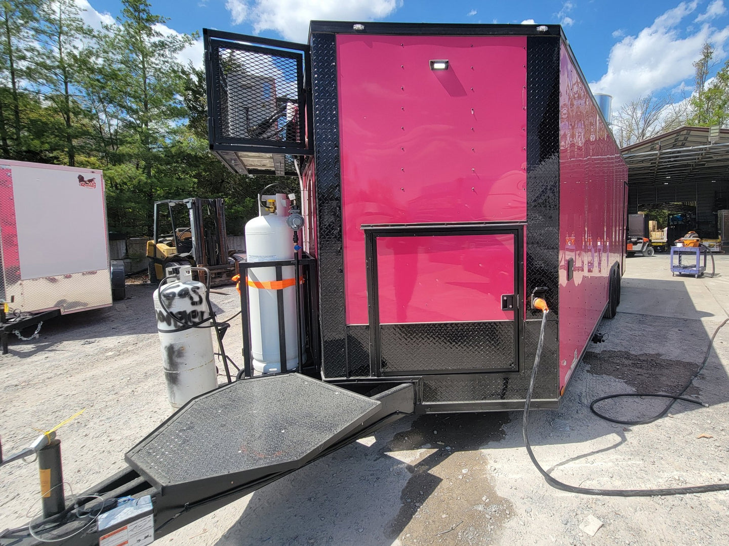 8.5' X 24' Pink With Blackout Concession Trailer Food Event Catering - SLE Equipment - 23