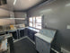 8.5' X 22' Concession Trailer Black With Blackout Trim 8ft BBQ Porch - SLE Equipment - 5