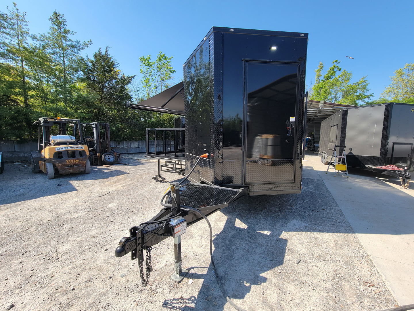 8.5' X 18' Custom Enclosed Stage and Event Deck over Blackout With Black Trim - SLE Equipment - 1
