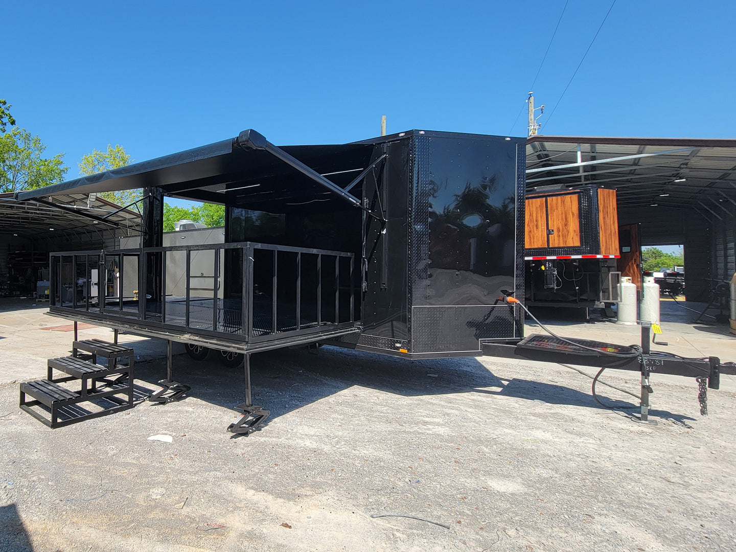 8.5' X 18' Custom Enclosed Stage and Event Deck over Blackout With Black Trim - SLE Equipment - 3