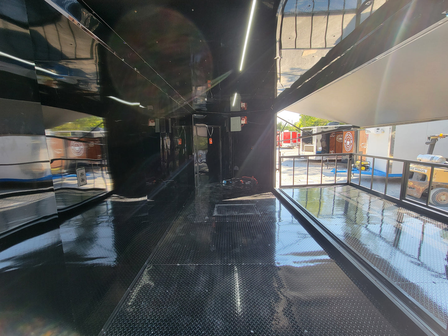 8.5' X 18' Custom Enclosed Stage and Event Deck over Blackout With Black Trim - SLE Equipment - 10