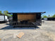 8.5' X 24' Custom Enclosed Stage Trailer Black With Black Out Trim and Awning - SLE Equipment - 10