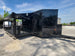 8.5' X 24' Black With Blackout Stage Trailer With Awning Semi Screwless Exterior - SLE Equipment - 1