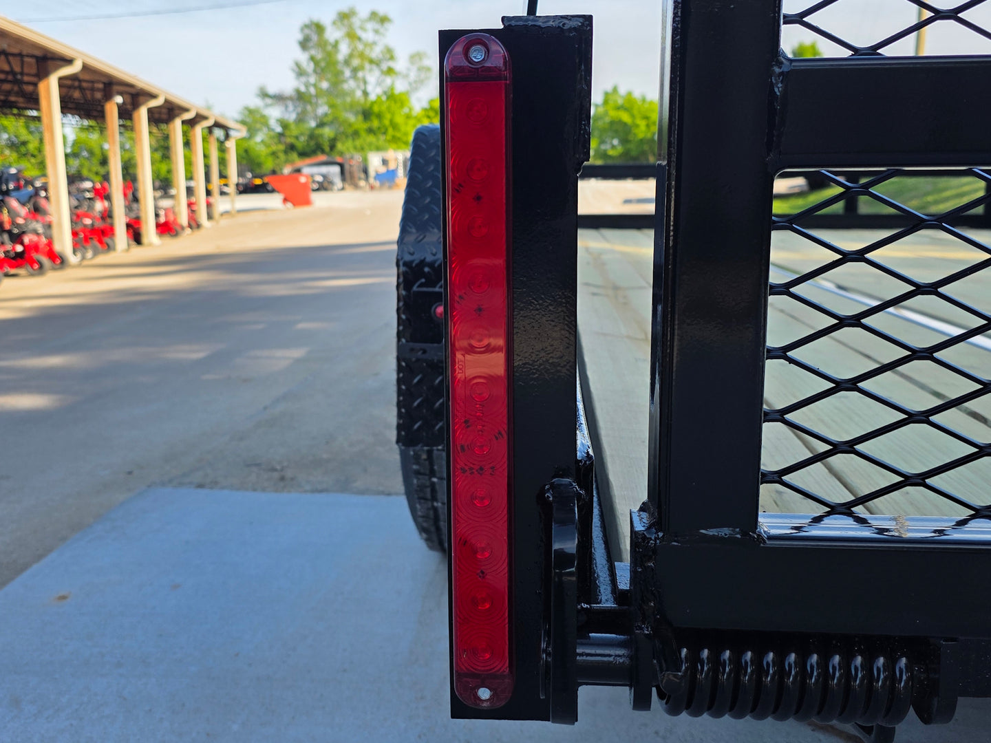 7' X 14' Straight Deck Heavy Duty Utility Trailer (2) 5,200lb Axles 10K GVWR Brake light picture 