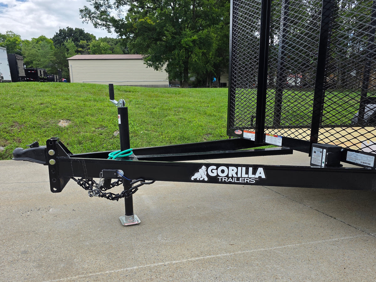 6.4x14 Straight Deck Utility Trailer 6ft Mesh Sides with (2) 3,500lb Axles-Without Roof Tongue picture 