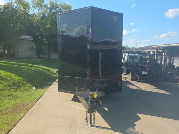 8.5'X 28' Black Hybrid Trailer w/ Roof Covered Rear Deck & Generator Platform - SLE Equipment - 2