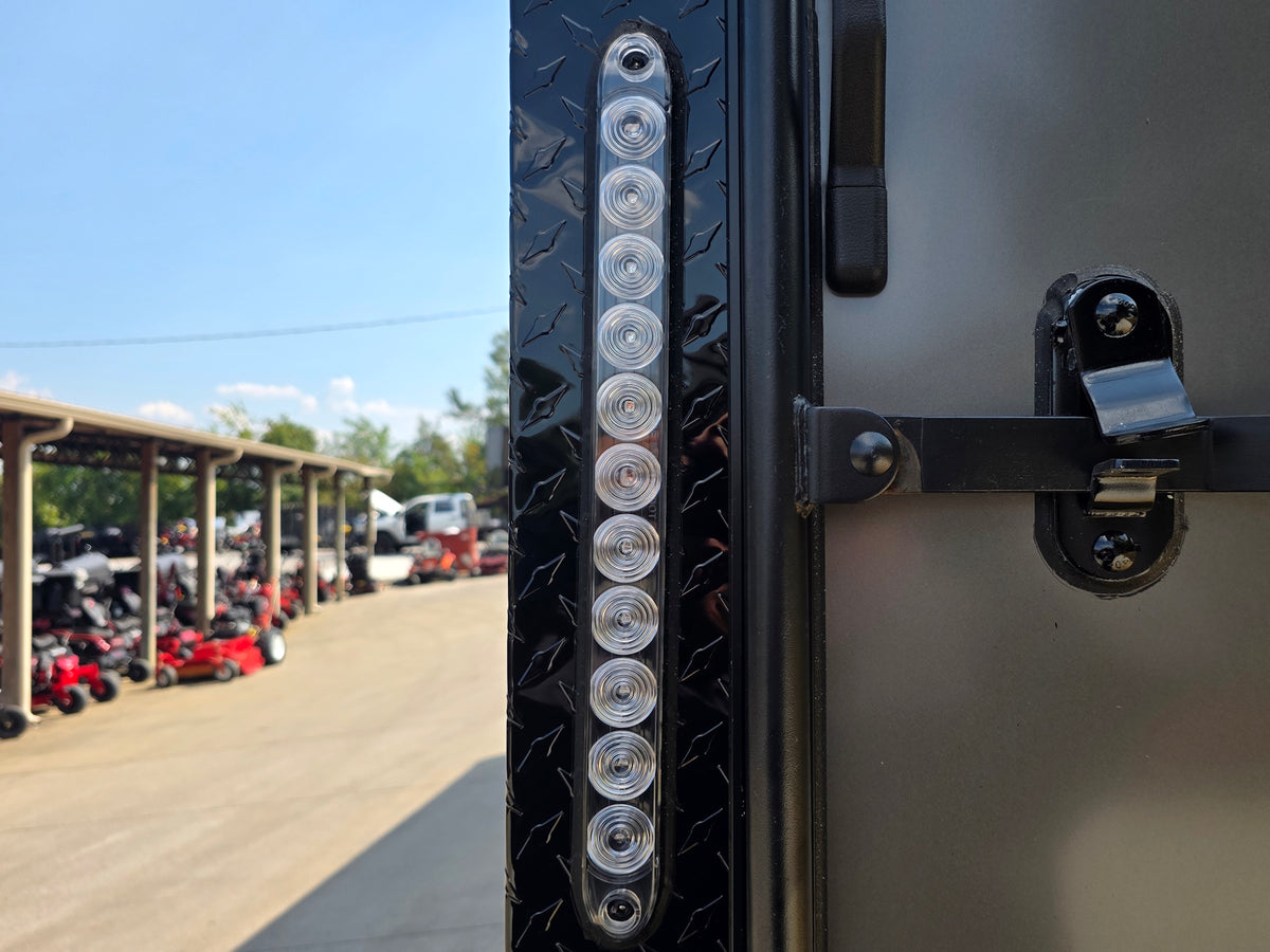 8.5x28 Grey Enclosed Trailer For Race, Show Car Fully Loaded (2) 7,000LB Axle 14K GVWR - SLE Equipment - 32