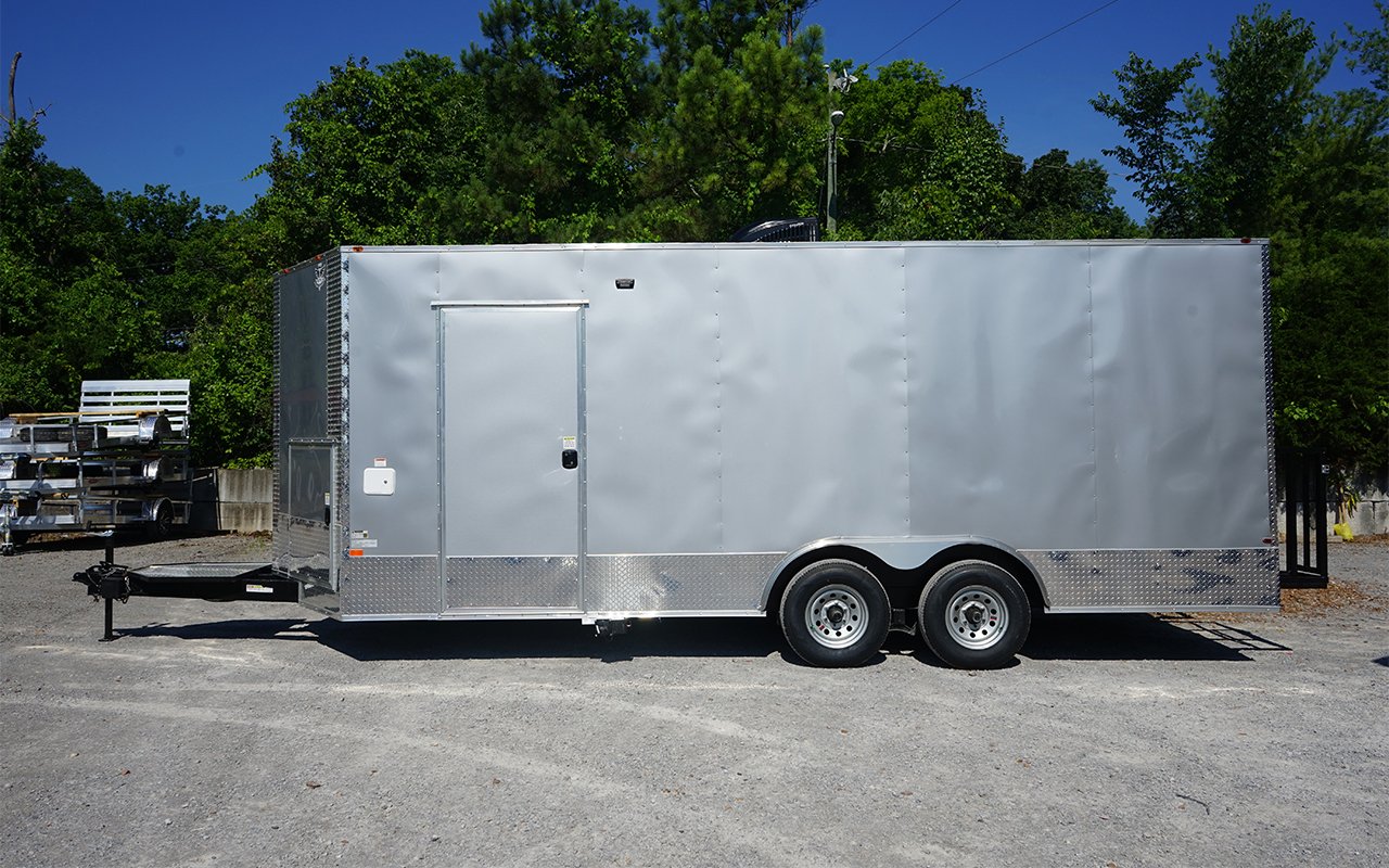 8.5' x 20' Concession Food Trailer White Event Catering Elite