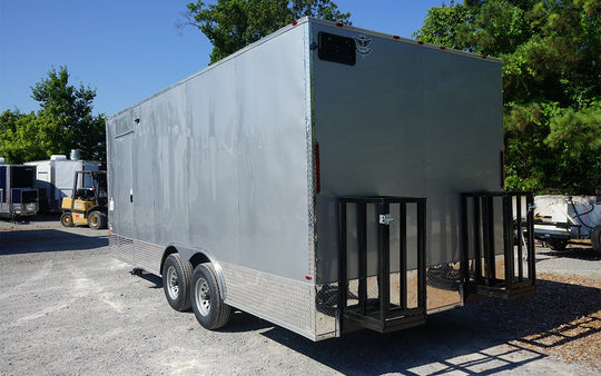 8.5' x 20' Concession Food Trailer White Event Catering Elite