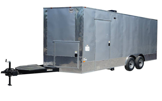 8.5' x 20' Concession Food Trailer Silver Event Catering Elite - SLE Equipment - 1