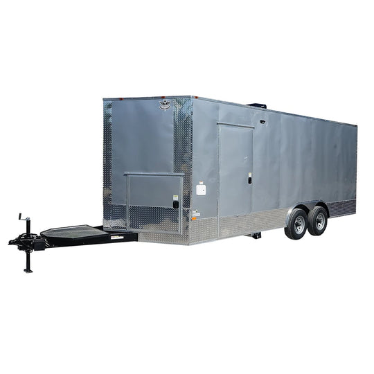 8.5' x 20' Concession Food Trailer White Event Catering Elite