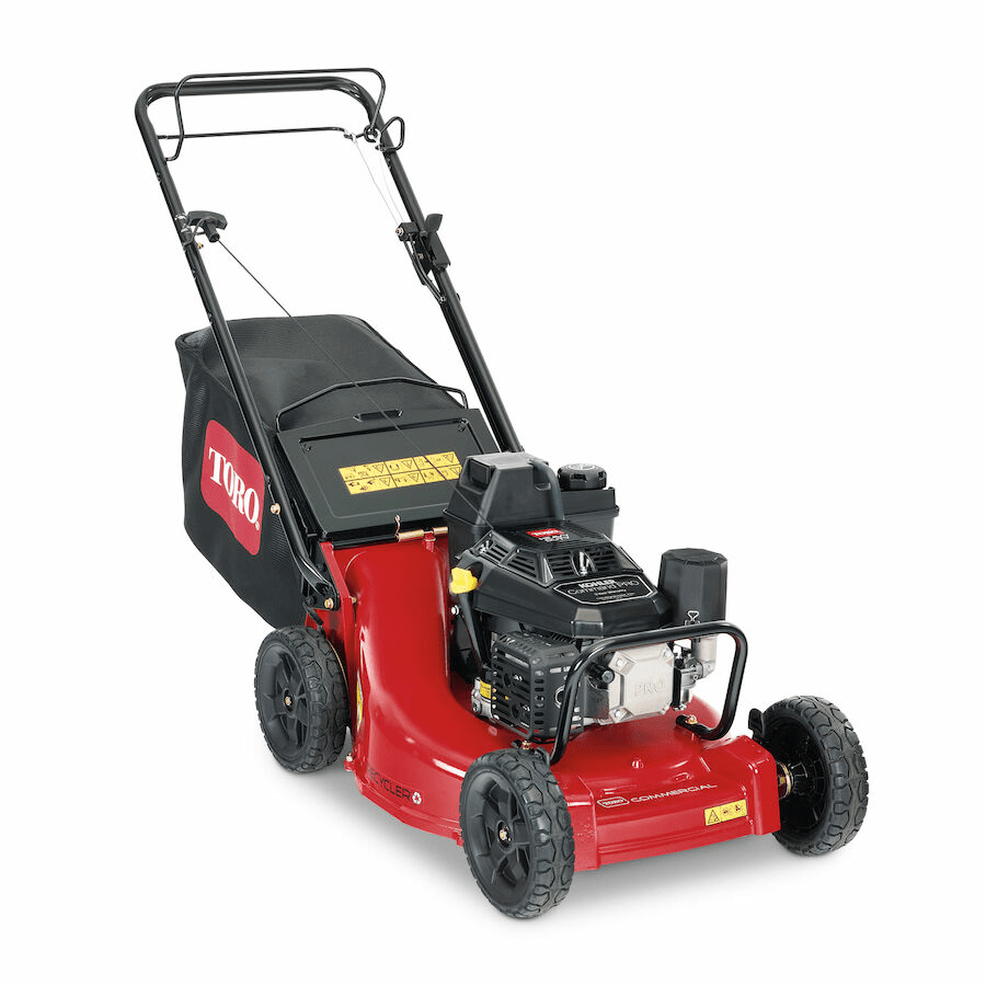 Toro 22287 Heavy Duty 21" Walk Behind Mower 2-Bail 4.5HP Kohler Front Right 