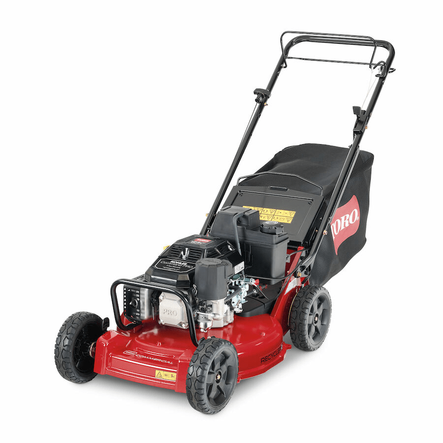 Toro 22287 Heavy Duty 21" Walk Behind Mower 2-Bail 4.5HP Kohler Front Left 