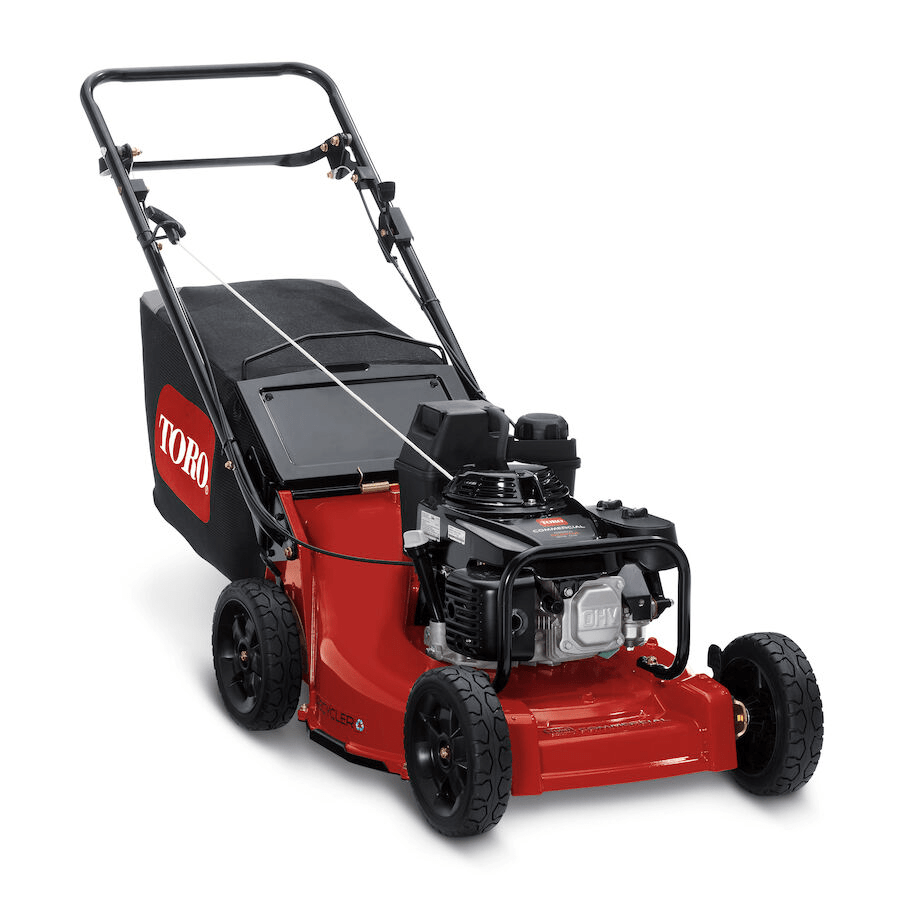 Toro 22295 Heavy Duty Recycler 21" Walk Behind Mower 4.3HP Honda GXV160 Front Right 