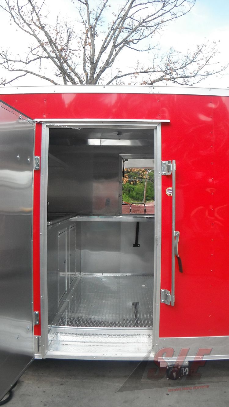 Concession Trailer 8.5' x 18' Red - Event Ice Cream Smoothie Catering