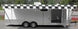 Enclosed Trailer 8.5'x24' White - Lawn Mower Car Bike Hauler Storage - SLE Equipment - 1