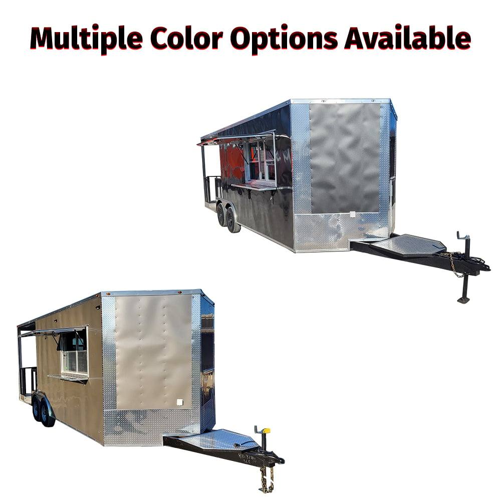 8.5 x 22 White Concessions Food Trailer