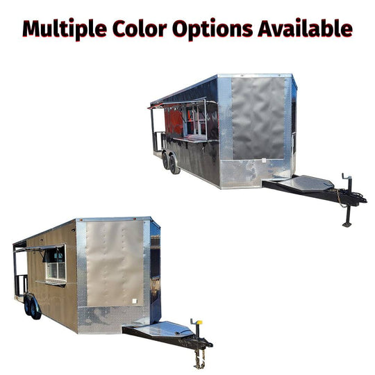 8.5 x 22 White Concessions Food Trailer