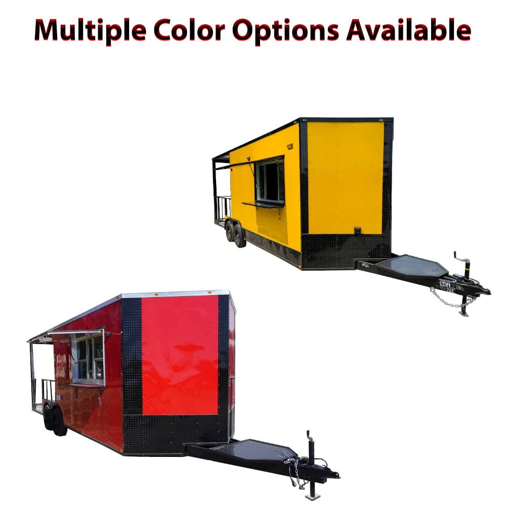 8.5 x 22 White Concessions Food Trailer
