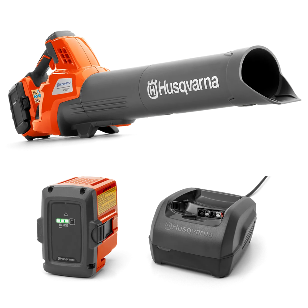 Husqvarna Battery Powered 230iB Handheld Leaf Blower (with Battery and Charger)