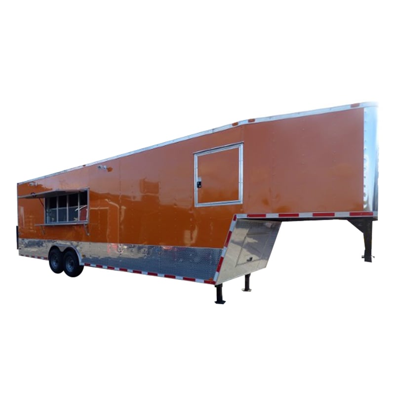 8.5' x 34' Orange Catering Event Concession Food Trailer