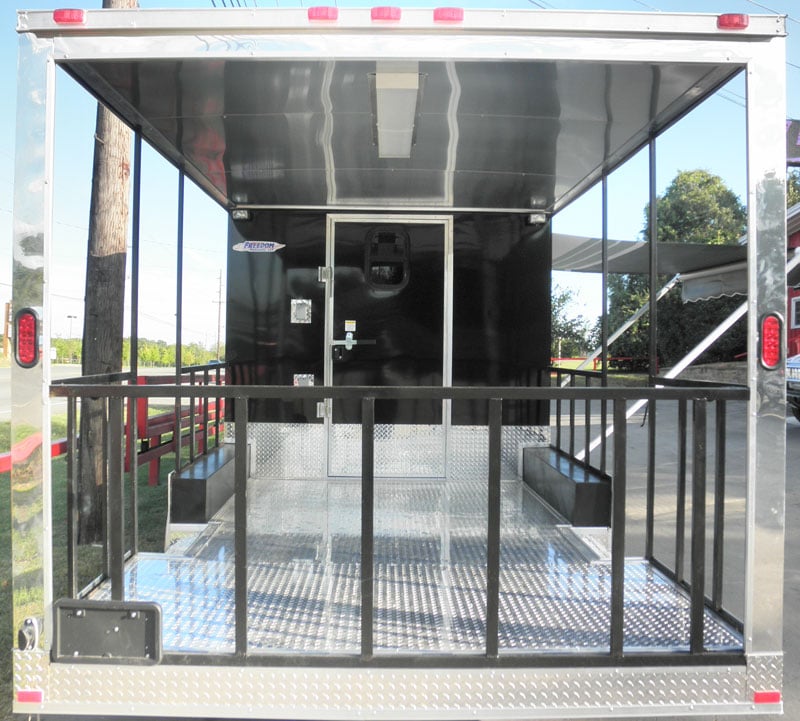 Concession Trailer 8.5'x24' Black - BBQ Smoker Event Food