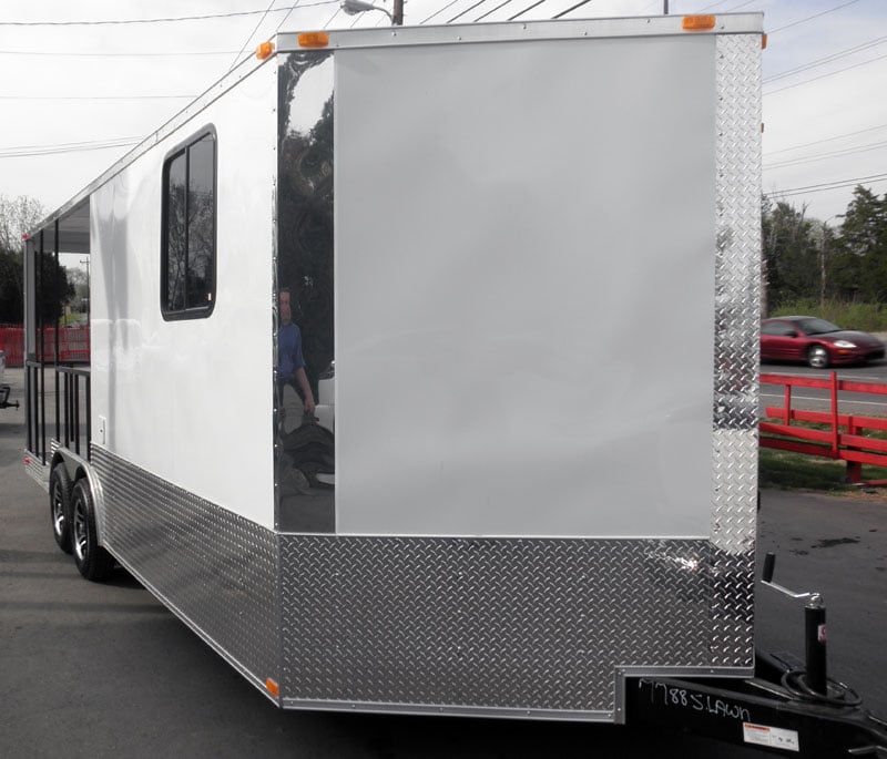 Concession Trailer 8.5'x20' White White Background