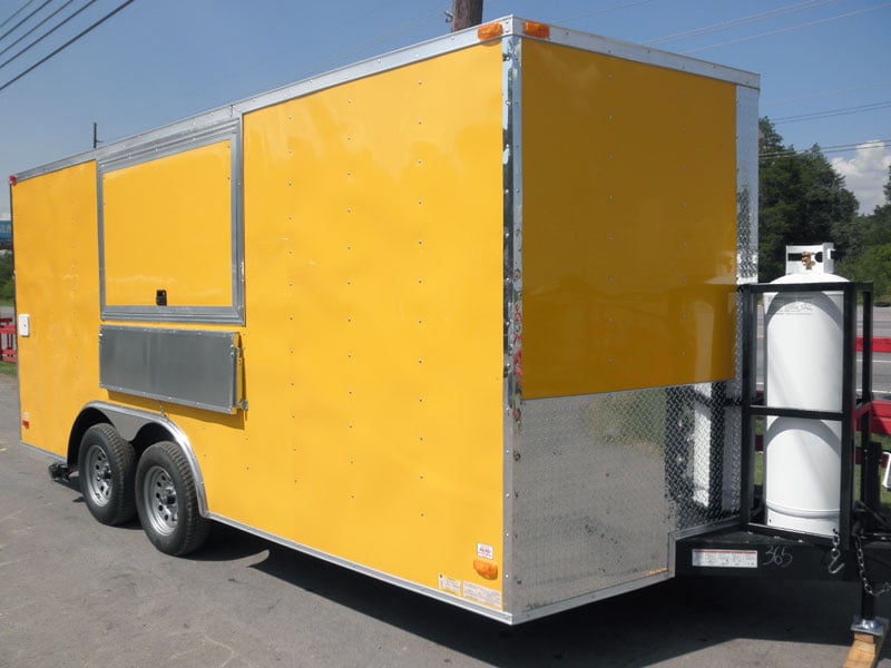 Concession Trailer 8.5'x16' Yellow White Background