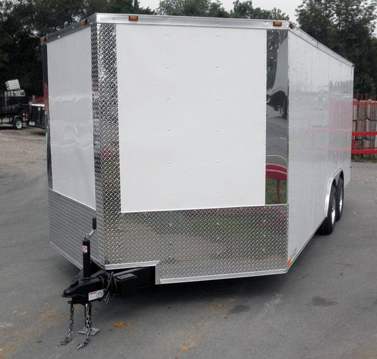 Enclosed Trailer 8.5'x18' White - Equipment Car Bike Hauler Storage - SLE Equipment - 2