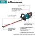 Makita XHU07T 24" Cordless Hedge Trimmer Kit 18V LXT 5.0Ah - Includes 2 Batteries and Rapid Charger - SLE Equipment - 2
