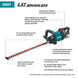 Makita XHU07T 24" Cordless Hedge Trimmer Kit 18V LXT 5.0Ah - Includes 2 Batteries and Rapid Charger - SLE Equipment - 2