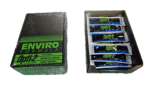 Opti - 2 2 Cycle 2 Cases of 28 Smokeless Oil 3.2 oz Mix - SLE Equipment - 1