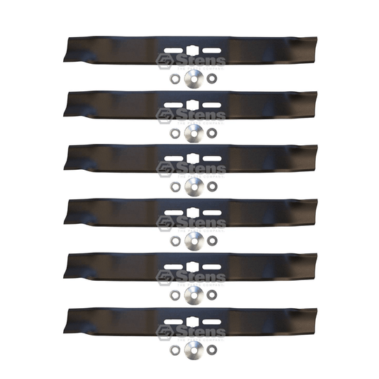 Stens Genuine Part 300 - 300 Universal 3 - in - 1 Blade Pack of 6 - SLE Equipment - 1